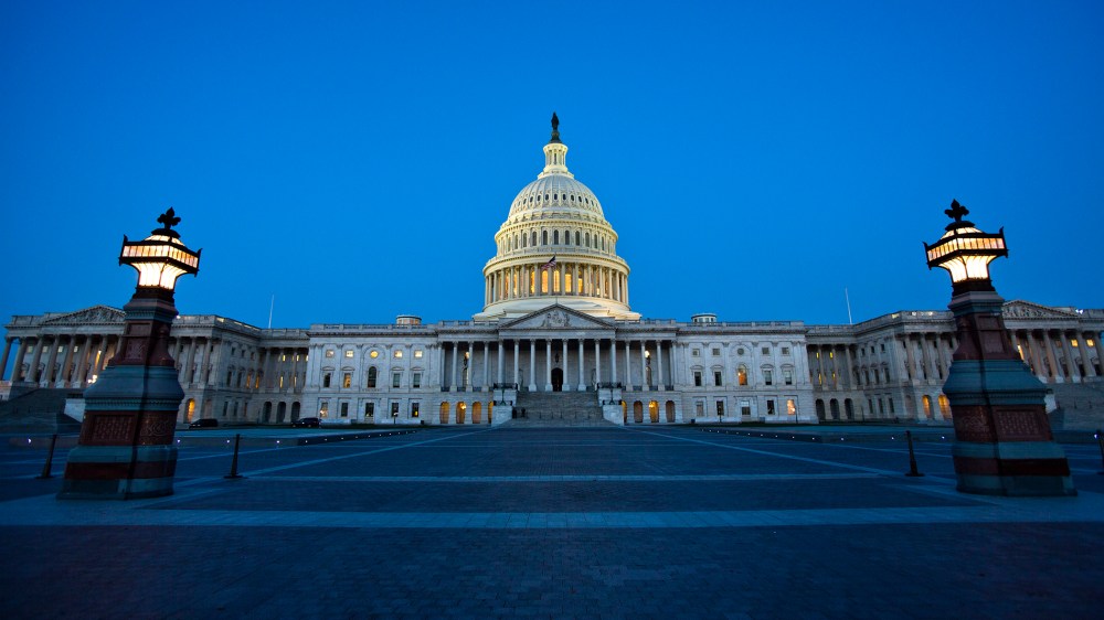 The U.S. Capitol is pictured at dawn in Washington D.C. on Oct. 15, 2013. (Photo by Jim Lo Scalzo/EPA)