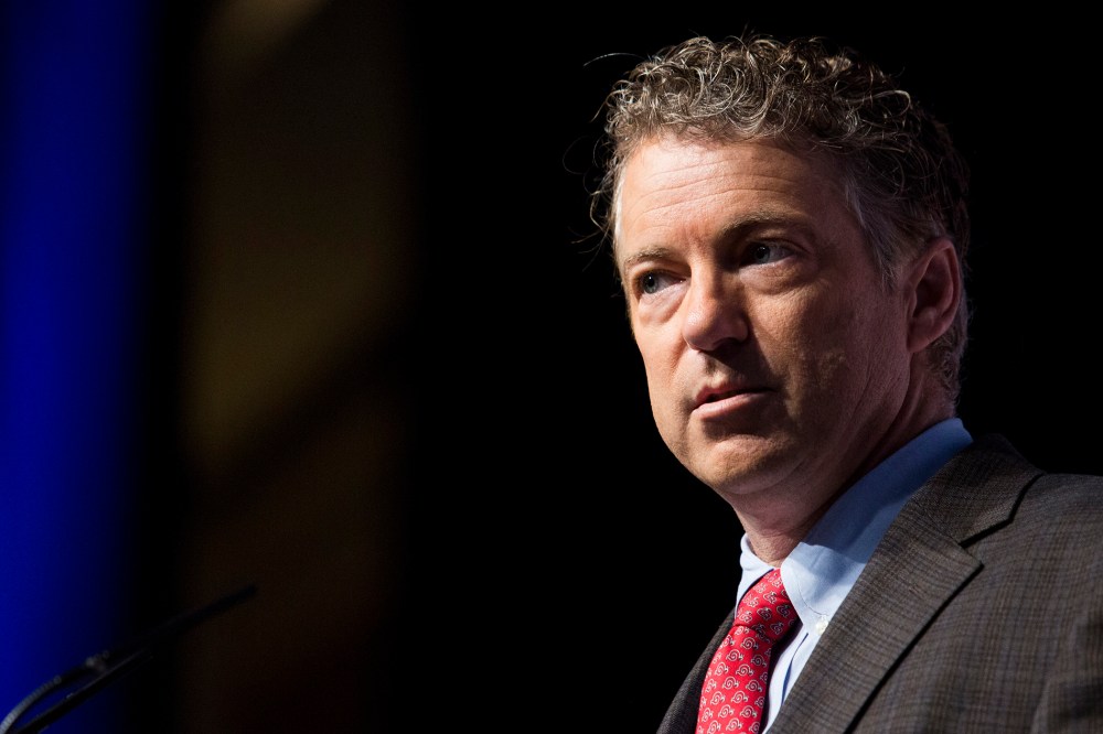 Senator Rand Paul (R-KY) speaks in Washington, DC on June 20, 2014.