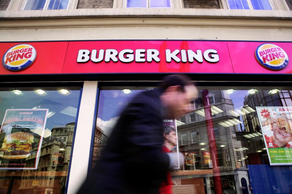 Exterior of a Burger King restaurant.