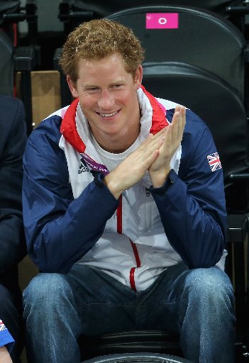 Prince Harry attends the Goalball on day 6 of the London 2012 Paralympic Games at The Copper Box on September 4, 2012 in London, England. (Photo by Chris Jackson/Getty Images)