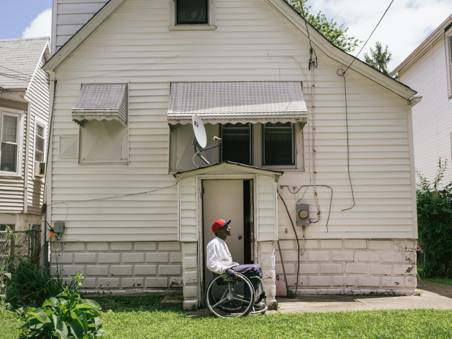Eric Wilkins at his mother's house in the Roseland neighborhood of Chicago, July 23, 2014.