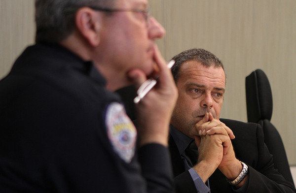 Sanford, FL police investigator Chris Serino, at right.