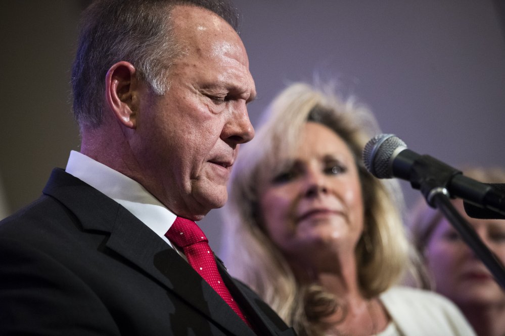 Image: Embattled GOP Senate Candidate In Alabama Judge Roy Moore Continues Campaigning Throughout The State
