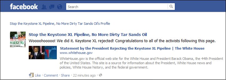 President says no to Keystone pipeline; oil executives say they'll try again