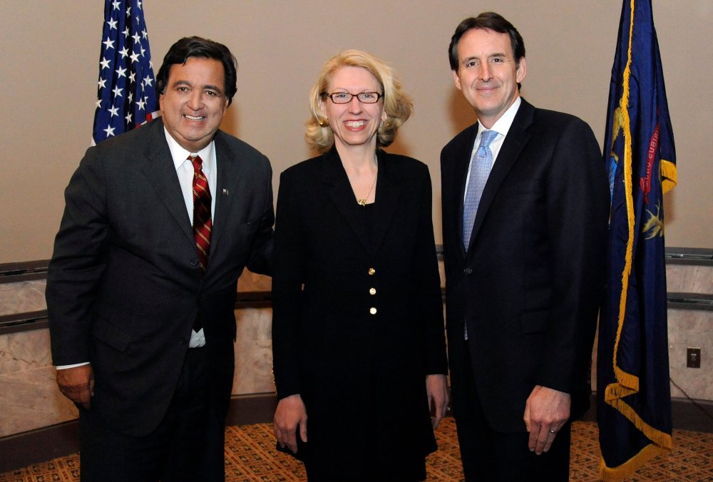 Terri Lynn Land during a Michigan Political Leadership Program in Livonia, Mich, March 6, 2014.