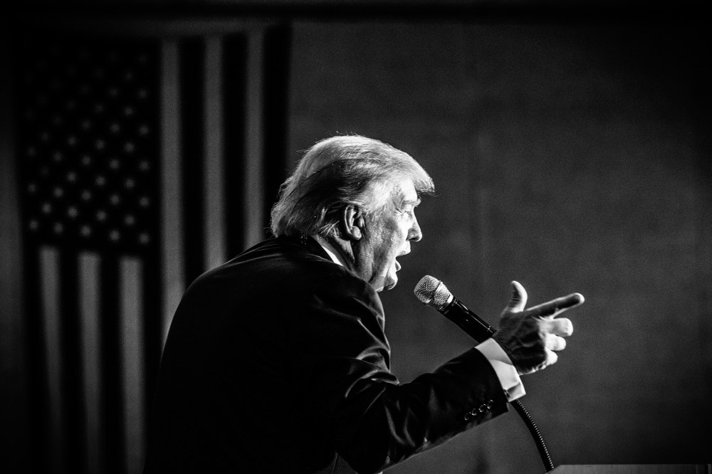 Republican presidential candidate Donald Trump speaks during a town hall event in Rochester, N.H., Sept. 17, 2015. (Photo by Mark Peterson/Redux for MSNBC)