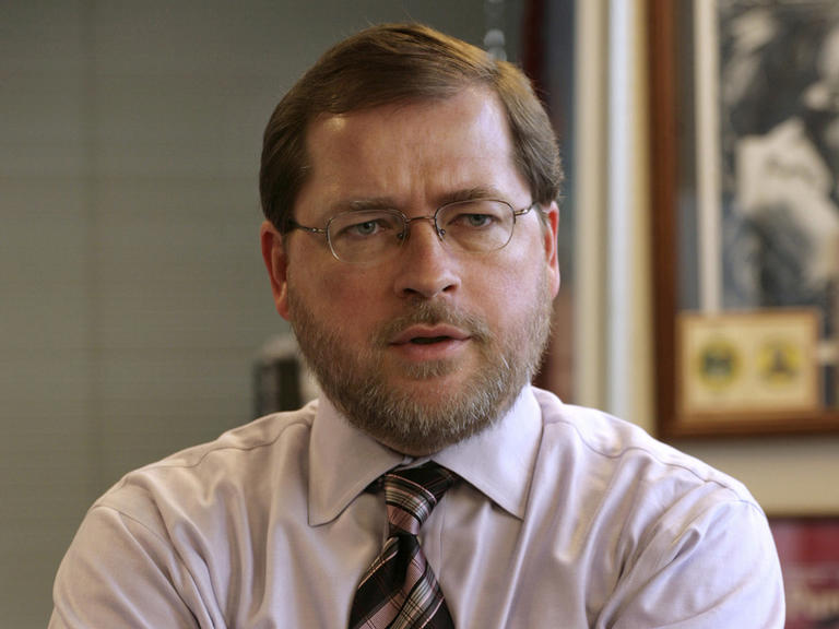 File photo: Conservative activist Grover Norquist stands in his office in Washington, Jan. 26, 2006. (Photo: AP Photo/Yuri Gripas, File)