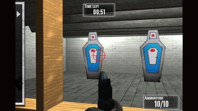 A new iPhone app called 'NRA: Practice Range' was released Monday to help users practice shooting with firearms and rifles. (Photo by NRA/Apple)