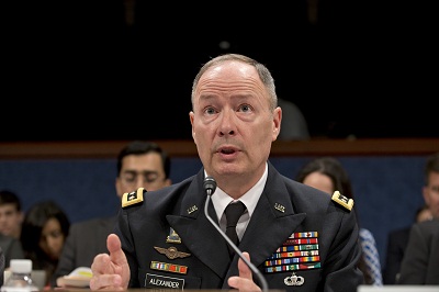 NSA Director Gen. Keith Alexander testifies on Capitol Hill in Washington, Tuesday, June 18, 2013, before the House Intelligence Committee. (Photo by J. Scott Applewhite/AP)