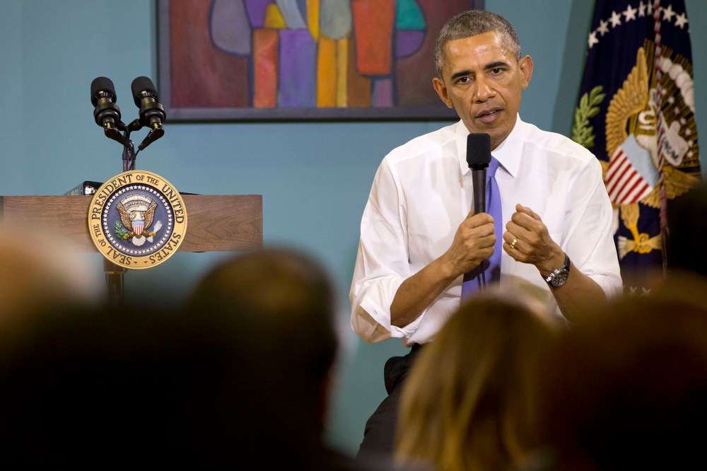 President Barack Obama answers questions about his recent executive actions on immigration on Dec. 9, 2014, at Casa Azafran in Nashville, Tenn. (Jacquelyn Martin/AP)