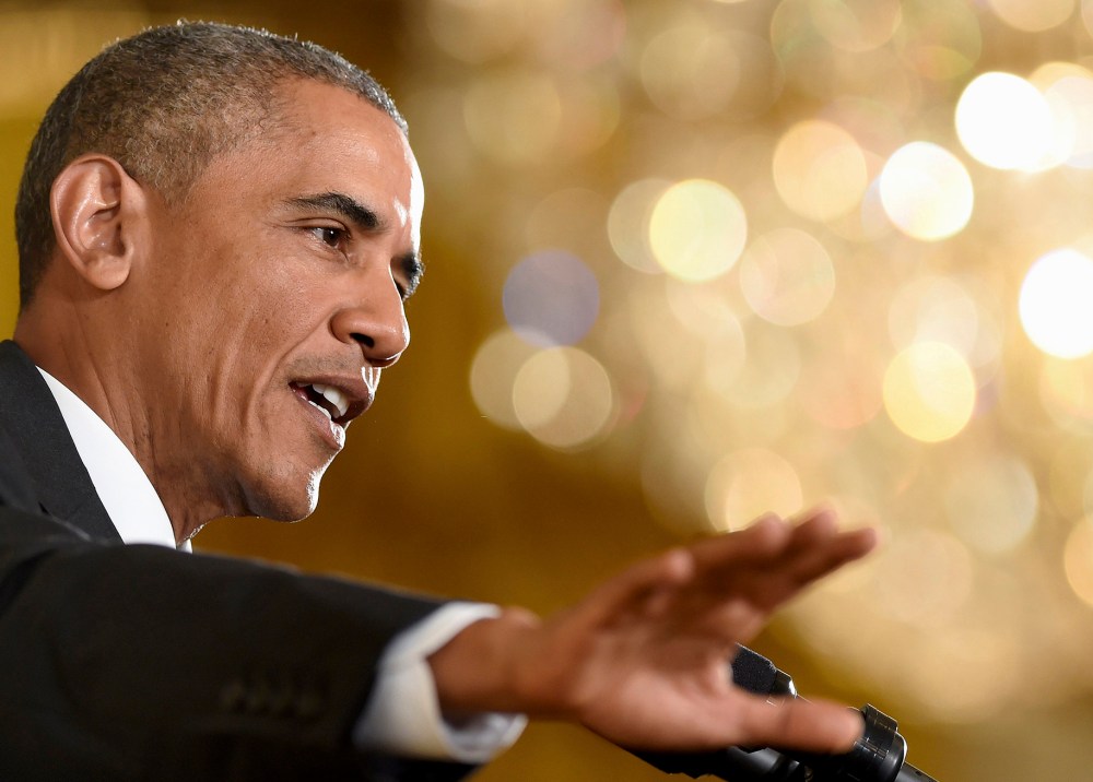 President Barack Obama answers questions during a news conference in the East Room of the White House in Washington, D.C., July 15, 2015. (Photo by Susan Walsh/AP)