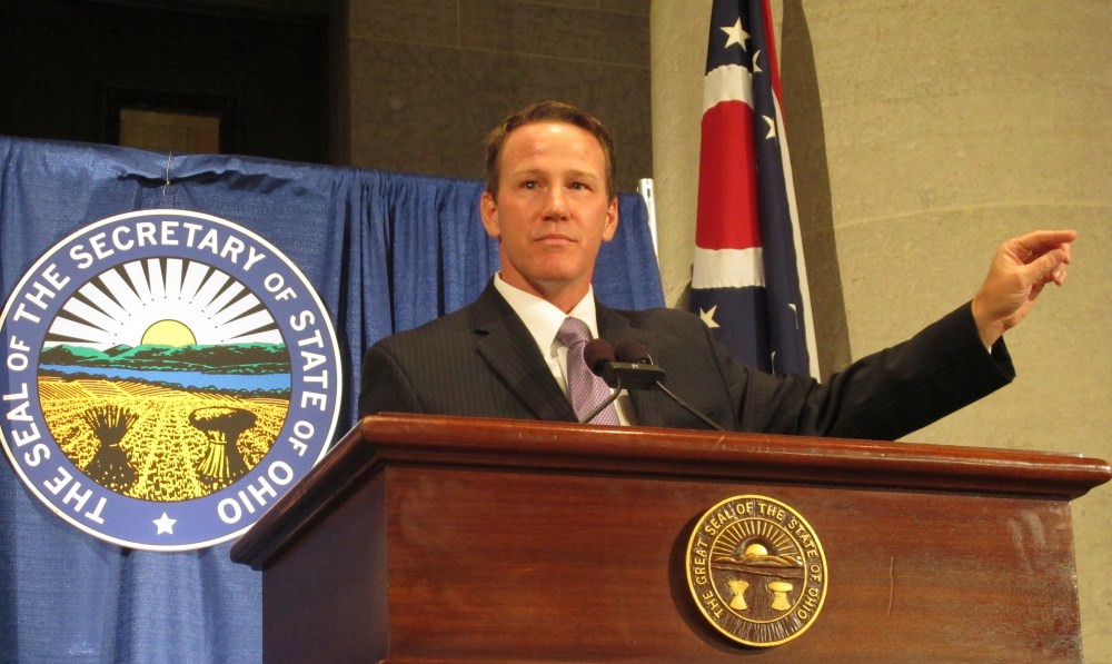 Ohio Secretary of State Jon Husted on Election Night, 2012. (AP Photo/Andrew Welsh-Huggins)