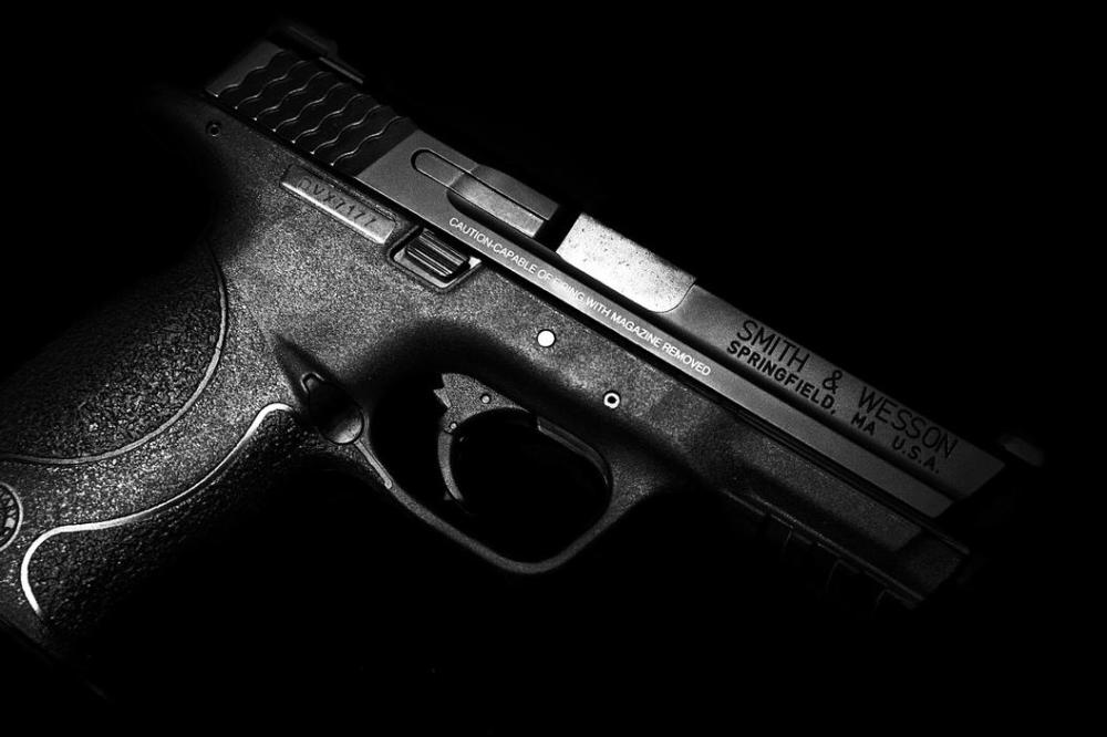 A gun, photographed in Tucson, Ariz.