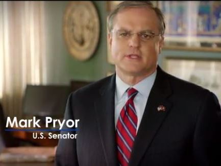 Sen. Mark Pryor appears in a re-election ad.