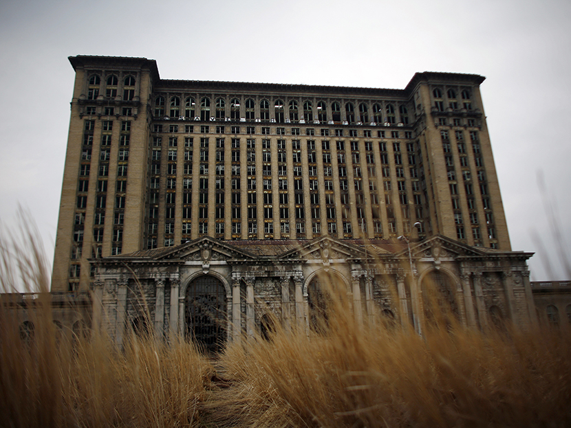 The abandoned Michigan Central Station is seen in Detroit, Michigan April 5, 2011.  (Photo by Eric Thayer/Reuters)
