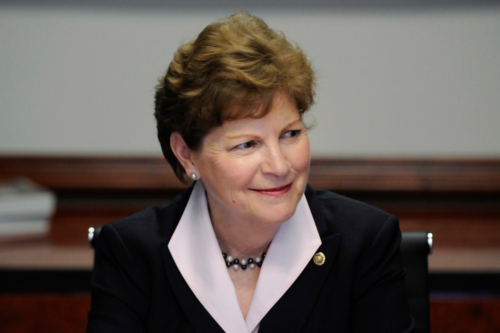 U.S. Senator Jeanne Shaheen (D-NH) takes her seat for the Reuters Washington Summit in Washington, D.C., June 26, 2012.