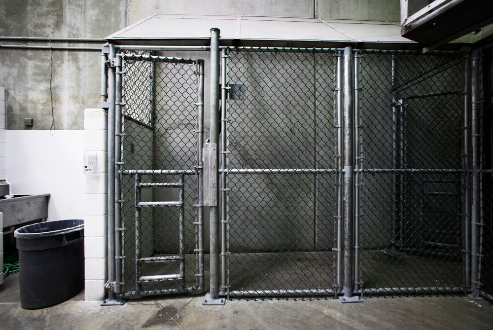 A holding pen used to transfer prisoners is seen at Guantanamo Bay, March 5, 2013.