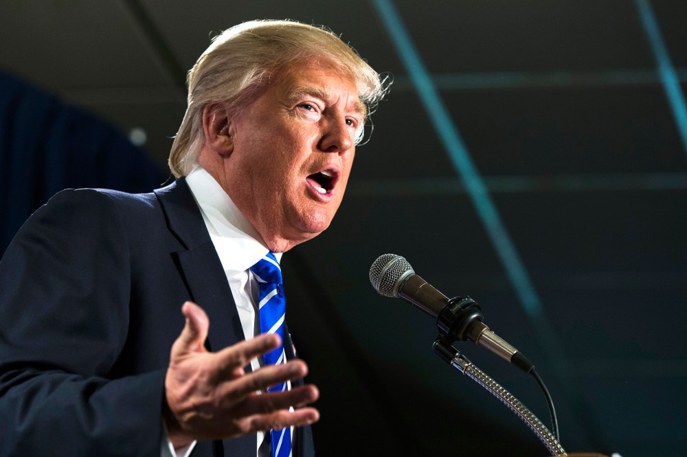 Donald Trump speaks at an event in Manchester, N.H., April 12, 2014. (Photo by Lucas Jackson/Reuters)