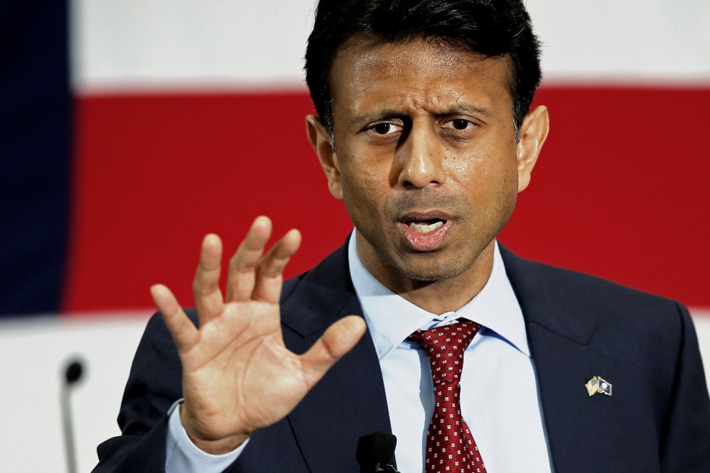 Potential Republican 2016 presidential candidate Louisiana Governor Bobby Jindal speaks at the First in the Nation Republican Leadership Conference in Nashua, N.H. April 18, 2015. (Photo by Brian Snyder/Reuters)