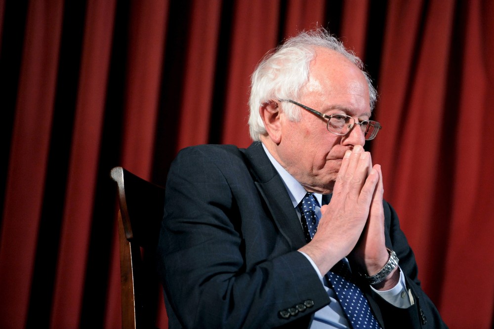 Democratic U.S. presidential candidate Bernie Sanders listens to the first question at an African American Community Conversation town hall event in Philadelphia, Penn., April 6, 2016. (Photo by Mark Kauzlarich/Reuters)