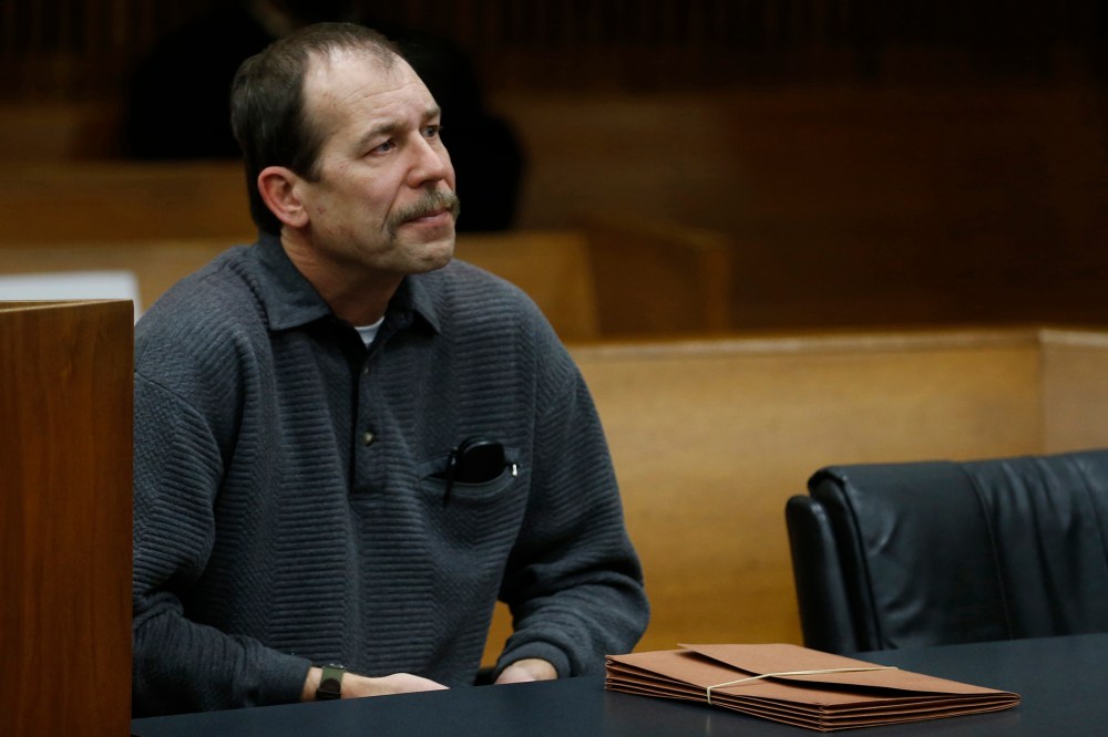 Theodore Wafer sits in the court room during his arraignment in Detroit, Mich. on Jan. 15, 2014, for the Nov. 2, 2013 shooting death of Renisha McBride in Dearborn Heights, Mich.
