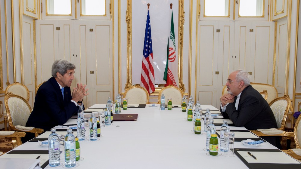 U.S. Secretary of State John Kerry meets with Iranian Foreign Minister Javad Zarif at a hotel in Vienna, Austria June 30, 2015. (Photo by State Department/Reuters)