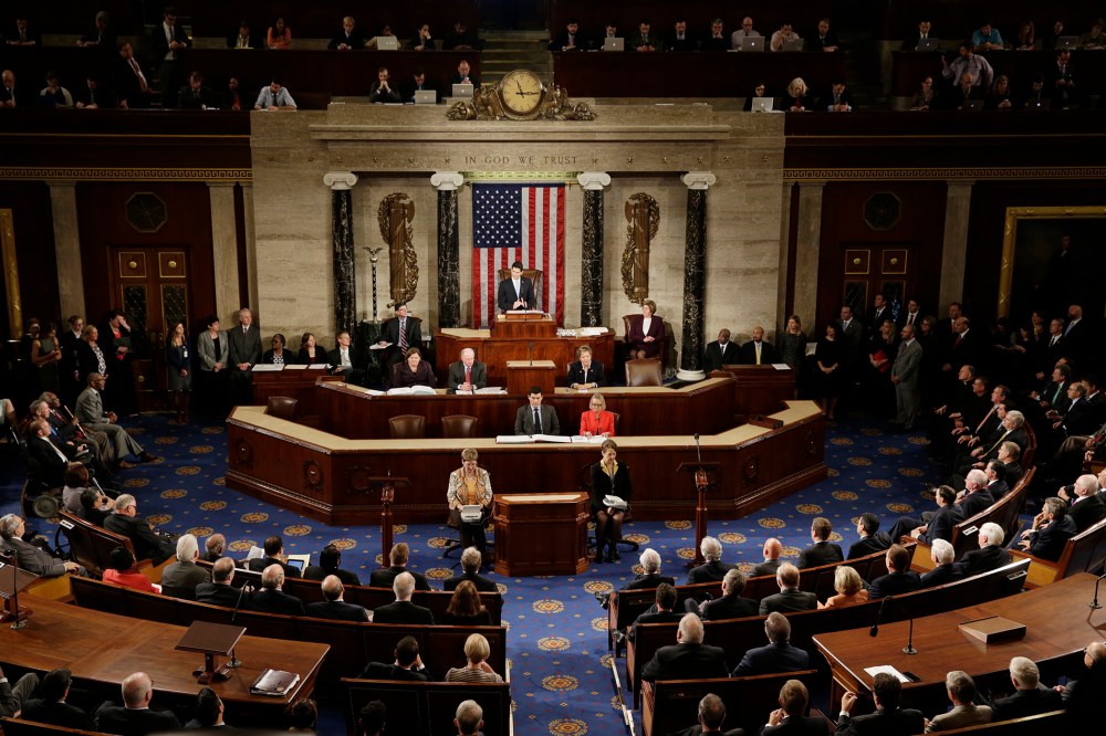 Newly elected Speaker of the U.S. House of Representatives Paul Ryan (R-WI) speaks to the assembled House after being elected as the new Speaker in Washington, Oct. 29, 2015. (Photo by Gary Cameron/Reuters)
