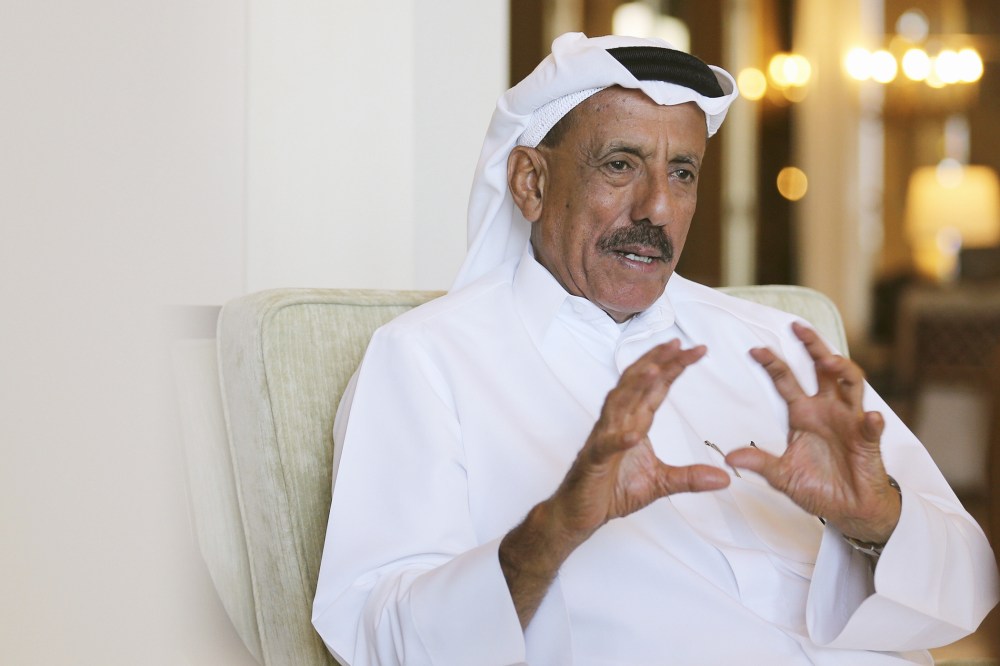 Khalaf Ahmed Al Habtoor, Chairman of the Al Habtoor Group, gestures during an interview with Reuters in Dubai on Jan. 9, 2016. (Photo by Ashraf Mohammad Mohammad Alam/Reuters)