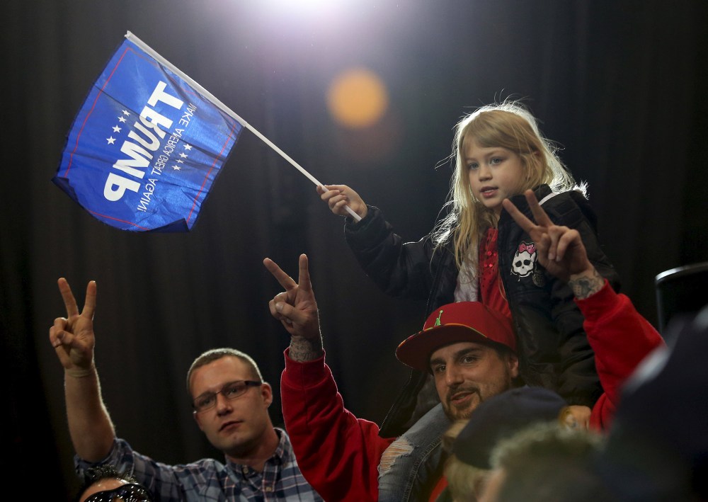 Supporters cheer for U.S. Republican presidential candidate Donald Trump at a campaign rally in Cleveland, Ohio, March 12, 2016. (Photo by Aaron Josefczyk/Reuters)