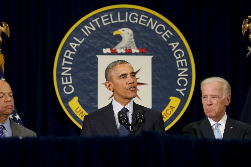 resident Barack Obama speaks following a meeting with his National Security Council at the CIA Headquarters in Langley, Va., April 13, 2016. (Photo by Kevin Lamarque/Reuters)