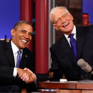 The incident in question: President Obama and David Letterman "yucking it up" Tuesday in New York.