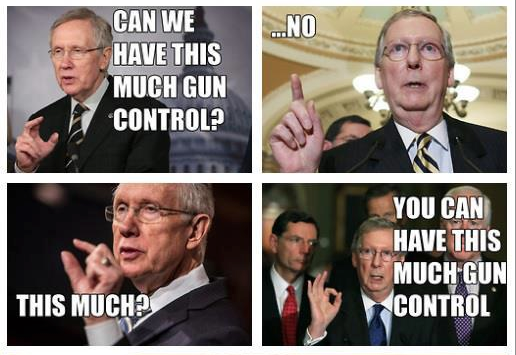 Mitch McConnell's Facebook meme in response to the gun control vote.