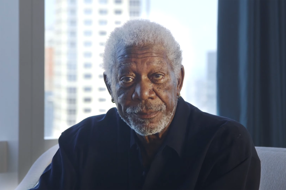 Scene from Jack Black and Morgan Freeman Drop the Mic on the #IranDeal