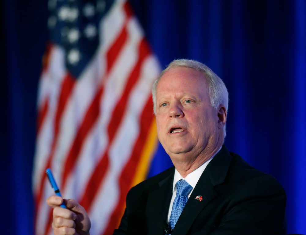 Candidate for U.S. Senate Rep. Paul Broun, R-Ga., speaks during a forum Monday, Jan. 27, 2014, in Atlanta.