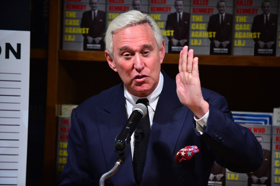 Author Roger J. Stone Jr. discusses and signs copies of his book 