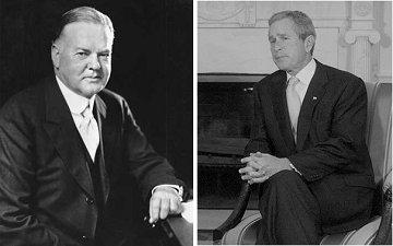 Hoover and Bush were successful in business, but both crashed the economy.