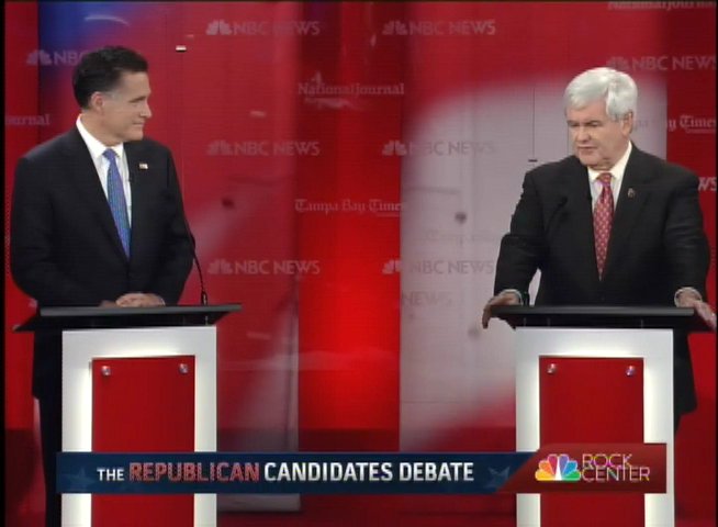 Romney and Gingrich clash in Florida debate