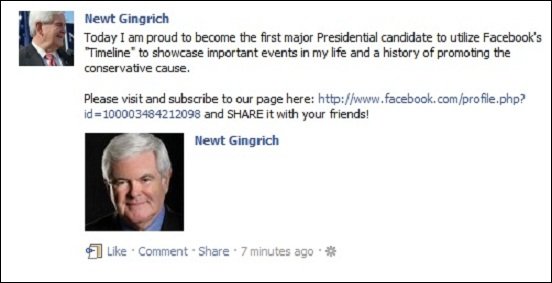 Challenge: Fill out Gingrich's timeline
