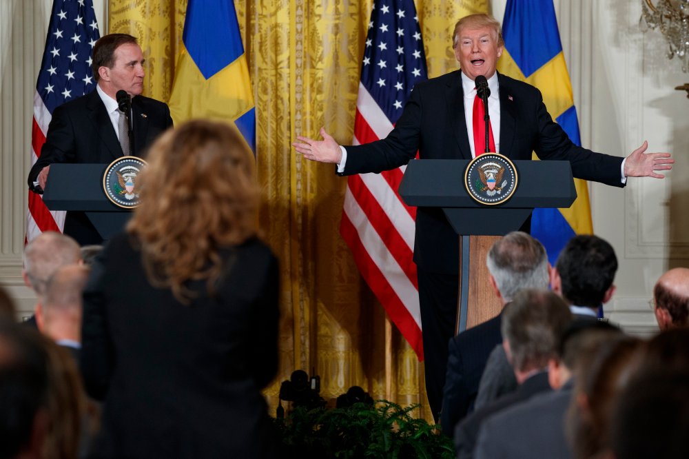 Image: Donald Trump, Stefan Lofven
