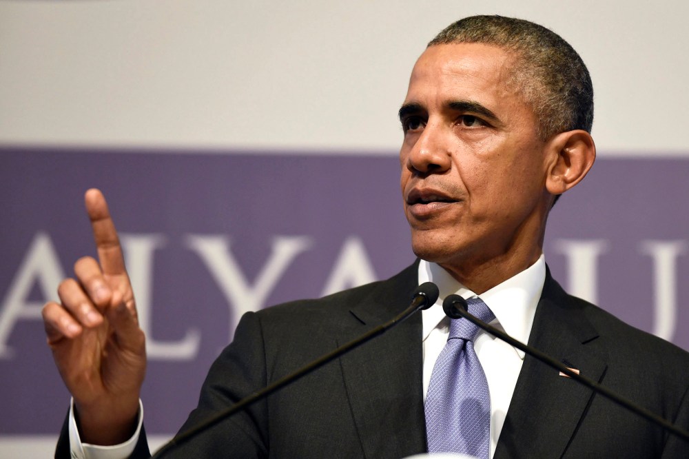 President Barack Obama speaks during a news conference following the G-20 Summit in Antalya, Turkey, Nov. 16, 2015. (Photo by Susan Walsh/AP)