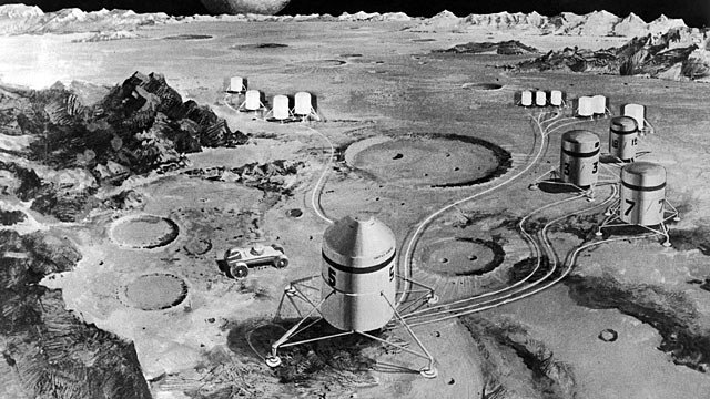 A lunar colony as imagined by American engineers, Sep. 26, 1969