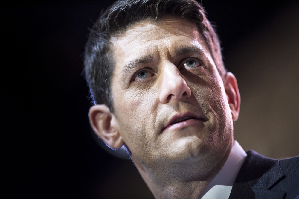Rep. Paul Ryan (R-WI), House Budget Committee Chairman, speaks during the American Conservative Union Conference March 6, 2014 in National Harbor, Washington.