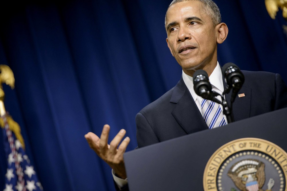 US President Barack Obama speaks during the White House Summit on Countering Violent Extremism on Feb. 18, 2015 in Washington, DC.