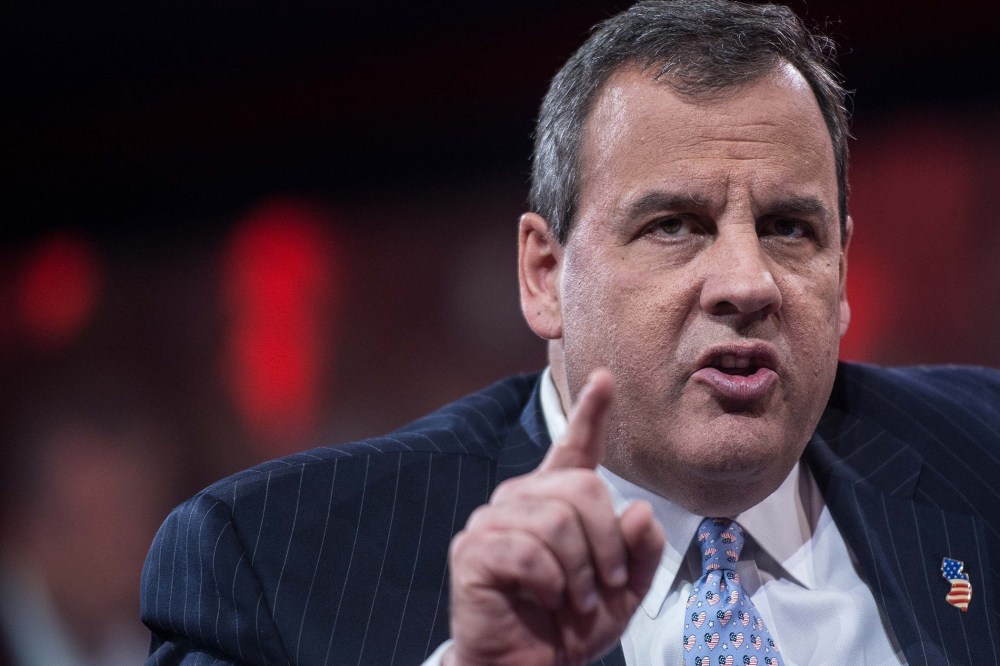 New Jersey Governor Chris Christie addresses the annual Conservative Political Action Conference (CPAC) at National Harbor, Maryland, outside Washington, DC on Feb. 26, 2015.
