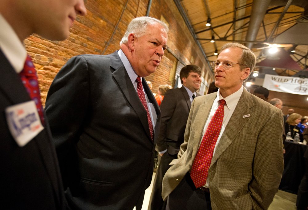 Republican candidate for U.S. Senate, Rep. Jack Kingston, R-Ga., at the Wild Hog Supper, Sunday, Jan. 12, 2014, in Atlanta.