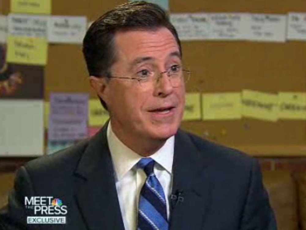 Stephen Colbert spoke to David Gregory on Meet the Press about Romney's debate performance boosting his image with the GOP.