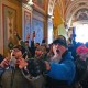 Supporters of President Donald Trump protest inside the Capitol on Jan. 6, 2021.