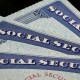 Close-up of social security cards.
