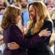 Beyonce and Kamala Harris embrace at a campaign rally.