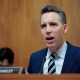 Sen. Josh Hawley, R-Mo., presides over a Senate hearing on July 16, 2025.